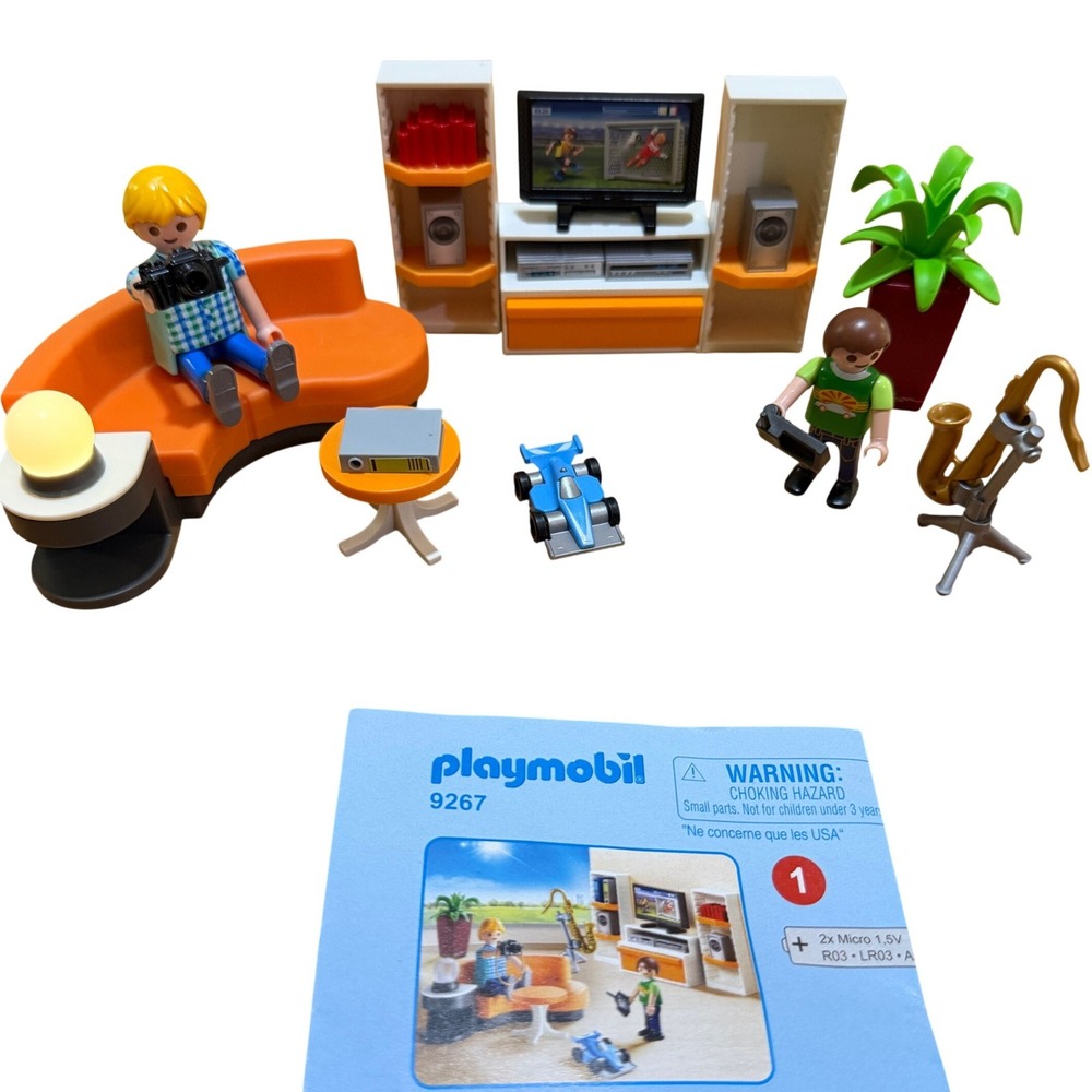 Playmobil 9267 City Life Living Room Playset Figures Accessories
